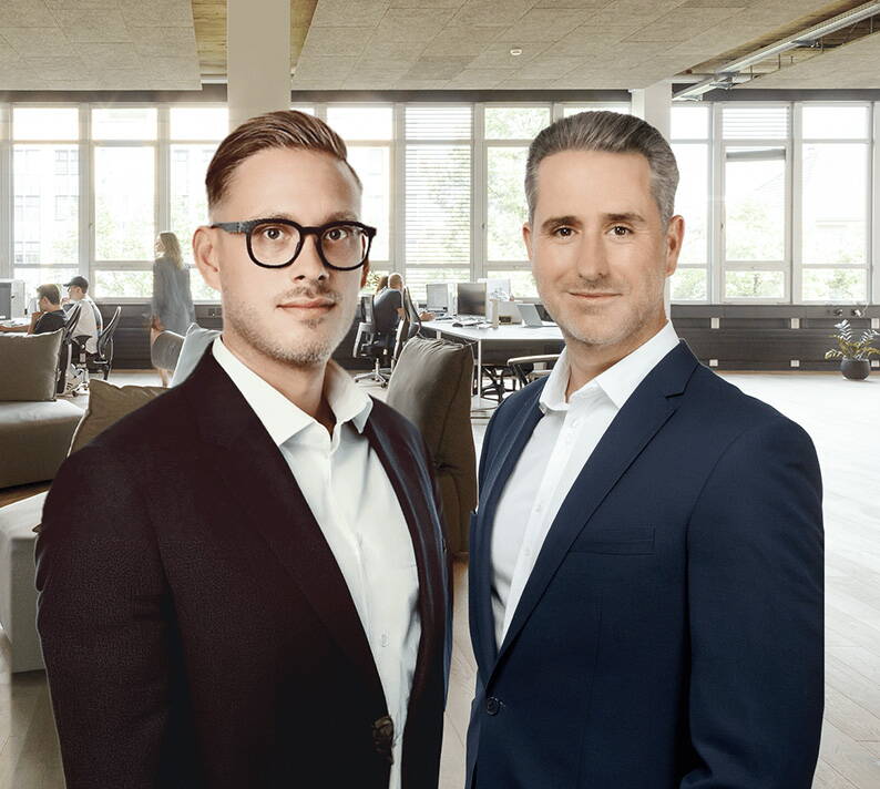 Zwei Entwickler der SOTHURA SAFE Technologie für KI-gestützte Versicherungsanalyse und Beratungstools für Broker in der Schweiz